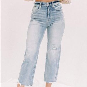 Eunina Dawn High Rise Wide Leg Crop Jeans